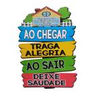 Placas Decor Casa Frase Ao Chegar Traga Alegria 20x30 Mdf Adesivado