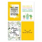 Placas Decorativas Frases Vida Feliz 20x30cm Kit 4un