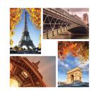 Placas Decorativas Paris Fotos para Sala MDF 20x30 Kit 4un