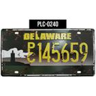 Placas decorativas retrô vintage - delaware usa pc 145659