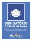 Placas Obrigatória Uso De Máscara 18X23 Padrão Governo Sp