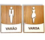 Placas para banheiro wc igreja em mdf 6mm varão e varoa