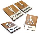 Placas para sanitário sinalização mdf 6mm + PCD e FRALDÁRIO - JJ