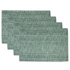 Placemats Sweet Home Collection 100% algodão, conjunto de 4 peças verdes claras