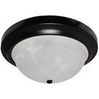 Plafon Aluminio Sol para 2 lampadas Vidro Murano Branco