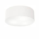 Plafon Cilíndrico Md-3014 Cúpula em Tecido 50x15cm Branco - Bivolt - Vivare