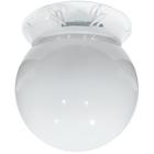 Plafon Colonial Aluminio Branco Globo Leitoso 10x15 Retrô