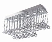 Plafon de Cristal Legitimo Retangular L62X19cm A30cm Soq 6XGU10