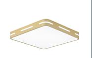 Plafon de Sobrepor Quadrado Dourado 40cm Led 30W 3 em 1 Bivolt