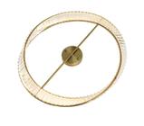 Plafon domino ø80cm - metal dourado e cristal transp