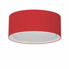 Plafon Duplo Cilíndrico Md-3036 Cúpula em Tecido 50x25cm Bordo - Bivolt