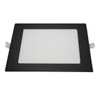 Plafon Led Embutir Qua Preto 3000k Branco Quente 12w 17x17