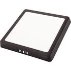 Plafon LED Tramontina Quadrado de Sobrepor Preto 24K 6500K Luz Branca