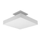 Plafon Luz Indireta Sobrepor 45X45de 4 Lâmpadas E27 Branco