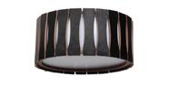 Plafon Madeira Ripado Redondo 30X30Cm Preto