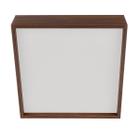 Plafon MADEIRA Wood Quadrado 25x25cm - 2 luzes E27 - Málaga (escuro)