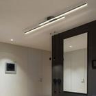 Plafon Minimalista Linear Sobrepor Preto Luminária 1 metro Duplo - Redtun