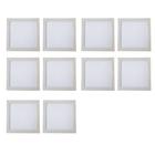 Plafon Painel 24w Led Quadrado Embutir Luminária Kit com 10 - Lustres Online