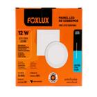 Plafon Painel Foxlux LED 17cm Quadrado Embutir 12w 6,5k