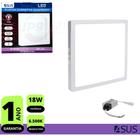 Plafon Painel Led Sobrepor 18w Branco Frio Quadrado bivolt - ASUS