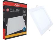 Plafon Painel Quadrado Embutir 18w Luz Amarelado Branco Quente 3000k Avant