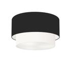 Plafon Para Banheiro Cilíndrico SB-3045 Cúpula Cor Preto Branco - LUSTRES VIVARE