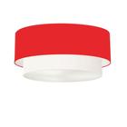 Plafon Para Corredor Cilíndrico SC-3064 Cúpula Cor Vermelho Branco