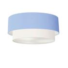 Plafon Para Dormitório Cilíndrico SD-3064 Cúpula Cor Azul Bebê Branco