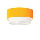 Plafon Para Quarto Cilíndrico SQ-3062 Cúpula Cor Laranja Branco - LUSTRES VIVARE