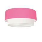 Plafon Para Sala Cilíndrico SL-3065 Cúpula Cor Rosa Bebê Branco