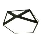 Plafon Pentagonal Preto Led 25w Com Temperatura de Cor Ajustável