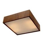 Plafon Quadrado Madeira Imbuia 50 X 50 Cm 4 Luzes