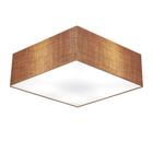 Plafon Quadrado Md-3056 Cúpula em Tecido 15/70x70cm Palha - Bivolt