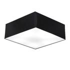 Plafon Quadrado Md-3059 Cúpula em Tecido 15/80x80cm Preto - Bivolt - LUSTRES VIVARE