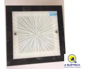 plafon quadrado no vidro preto de 30x30