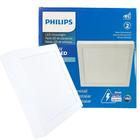 Plafon Quadrado Sobrepor 24w Philips Luz Quente 3000K