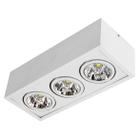 Plafon Sobrepor Branco Box Orluce + 3X LED AR70 Branco Frio ST2762