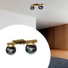 Plafon Sobrepor de Teto lustre Jabuticaba Com 2 Globos Vidros 10cm Para sala, Cozinha, Quarto, Escritório