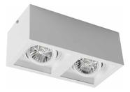 Plafon Spot Sobrepor Box Duplo Branco P/ 2x Ar70 Starlumen St2943