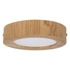 Plafon Wood Madeira Redondo Led 18W Bivolt Freijó - Adrilustres