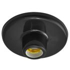 Plafonier Plafon Preto Bocal Soquete Porcelana E27 Bivolt Decorativo Para Quarto Sala Cozinha Banheiro - G-Light