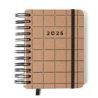 Planner Diario Wire-O Cicero 2025 Kraft Linha E Ponto 11,5x16