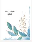 Planner financeiro capa folhagem azul - 2