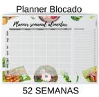 Planner Semanal Alimentar Fitness Diário Blocado A4 52 Fls