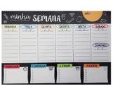 Planner Semanal de Geladeira 30x20cm P/ Fixar Recados C/ Caneta