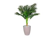 Planta Artificial Árvore Palmeira 95cm Real Toque Kit + Vaso S. Bege 30cm