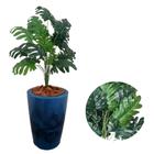 Planta Artificial Bananinha Buquê Com Vaso Marmorizado - PlantaImport