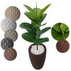 Planta Artificial Ficus Lyrata Verde Toque Real com Vaso Decorativo