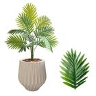 Planta Artificial Palmeira + Vaso Origami Polietileno - FlorImp