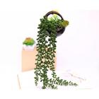 Planta artificial pendente suculenta dedo de moça 40 cm para compor vasos casamento/ noivado FL-254